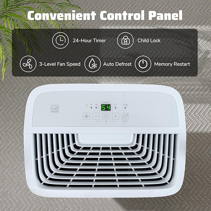 COSTWAY 150 Pints Dehumidifier with Pump, 7000 Sq.Ft Portable Home Dehumidifier for Basements with 2 Modes & 3 Fan Speeds, 2.4 Gallon Tank,16.4 FT Pump Drain Hose