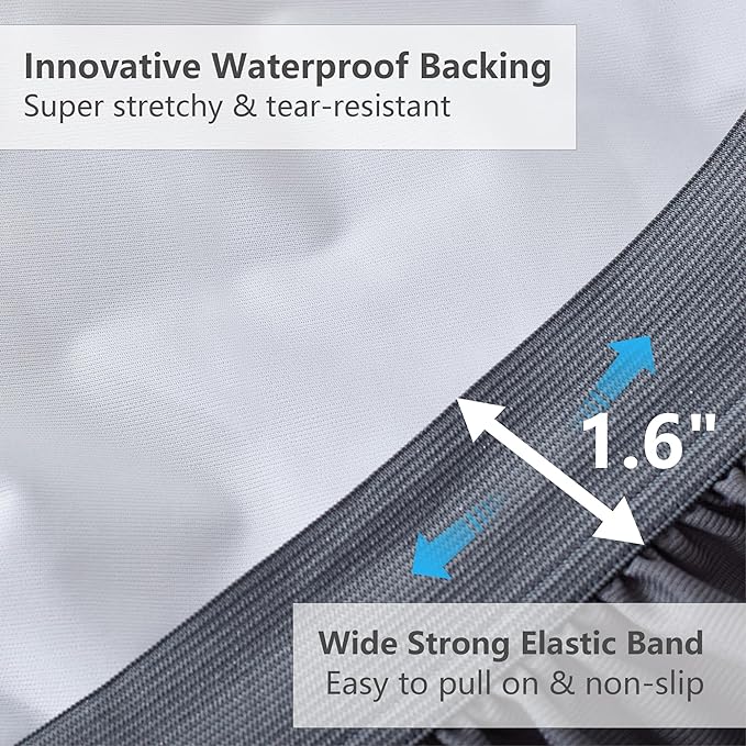 ELVEN HOME Twin Size Mattress Pad Waterproof, Pillow Top Cooling Twin Mattress Topper for Single Bed, Pee Proof Mattress Protector Cover Quilted Fitted with 8-21" Deep Pocket (39x75 inch, Grey)