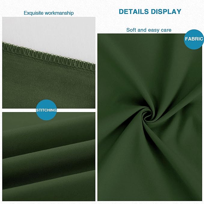 FLXXIE King Pillow Cases Set of 2, Soft Microfiber Pillow Covers with Envelope Closure, Wrinkle, Fade and Stain Resistant Pillowcases, 20x36, Olive Green