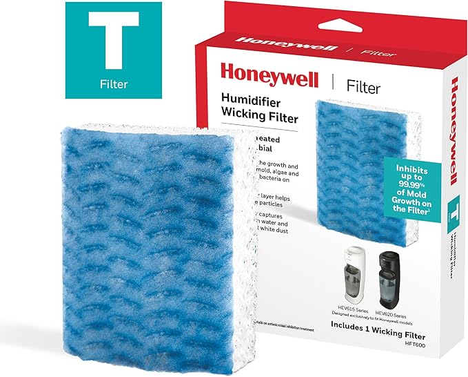 Honeywell HFT600PF1 Replacement Wicking Filter T, Humidifier Filters Replacement, 1 Pack, White