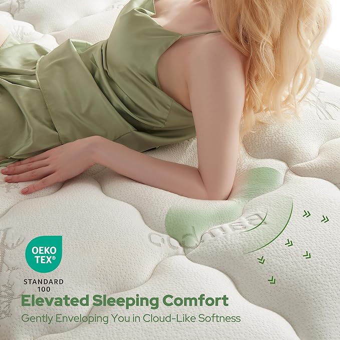 BEDLORE Queen Mattress Topper Viscose Derived from Bamboo, Thick Pillow Top Mattress Pad with Stretchable Pockets for 6-18 inches Mattress, Soft Breathable Mattress Topper for Back Pain Relief
