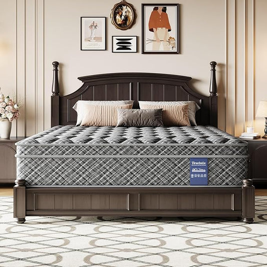 14 Inch Full XL Mattress - Cooling Gel Memory Foam & Individually Pocketed Coils, Soft Breathable Pain-Relieving, CertiPUR-US Certified (Medium Firm)