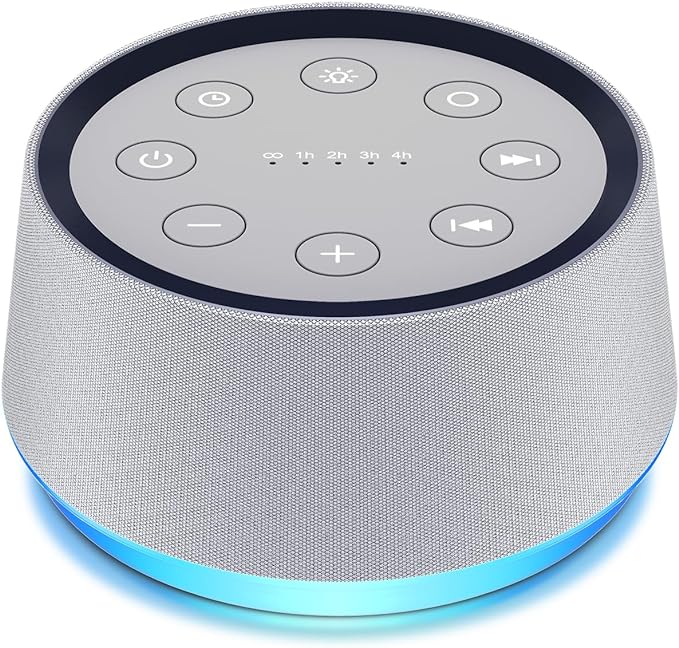 Sound Machine with 30 Soothing Sounds White Noise Machine 12 Colors Night Light for Baby Adults Kids Sleep Machines 36 Volume Levels 5 Timers for Home Office