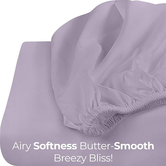 Utopia Bedding Queen Fitted Sheet - Bottom Sheet - Deep Pocket - Soft Microfiber - Shrinkage and Fade Resistant - Easy Care -1 Fitted Sheet Only (Lavender)