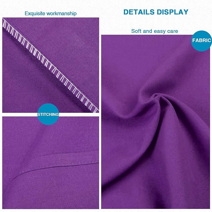 FLXXIE Pillow Cases Standard Size, Soft Microfiber Pillow Covers with Envelope Closure, Wrinkle, Stain Resistant Pillowcases, 2 Piece Set, 20x26, Purple