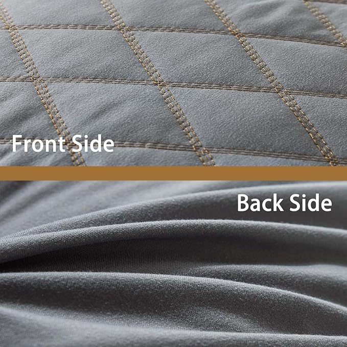 WhatsBedding Memory Foam Body Pillow for Adults, Long Pillow for Sleeping, Full Body Pillow for Bed - Dark Grey