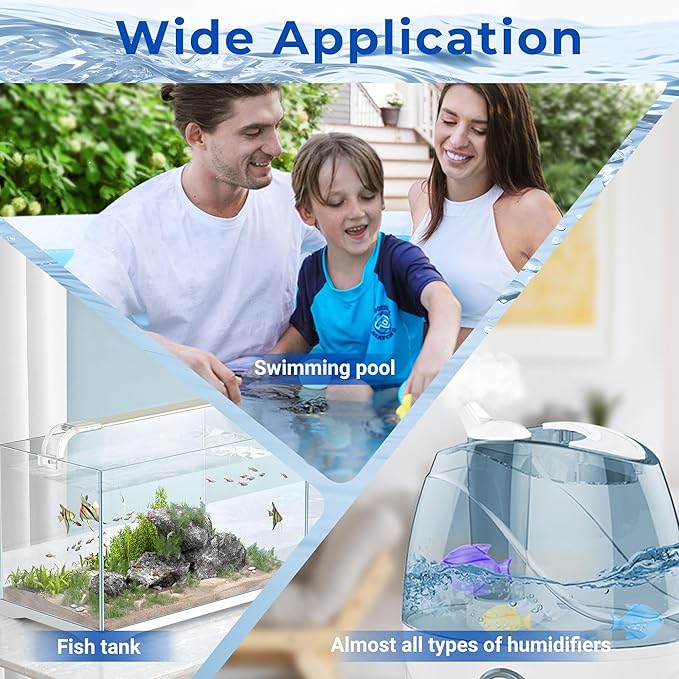 Funmit Humidifier Cleaning Fish, 12 Pack Humidifier Cleaner for Humidifiers and Fish Tanks, Purifies Water, Prevents Hard Water Build-Up, Reduces Scale, Yellow