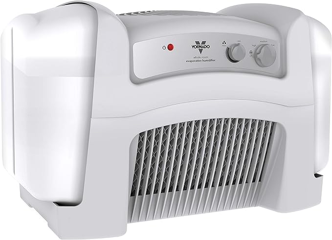 Vornado Evap40 Evaporative Humidifier with Adjustable Humidistat, 4-Gallon Capacity for Large Room Coverage up to 1,000 sq ft, 3 Speed Settings, Easy to Clean Dual Tank