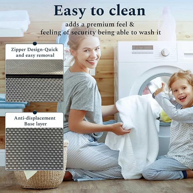 Full size Mattress, 3 Inch Memory Foam Full/Double Bed Mattress in A Box, Pressure Relief with Medium Firm Support, Machine Washable Mattress Protector with Zipper Removable Cover (Grey, Full/Double)