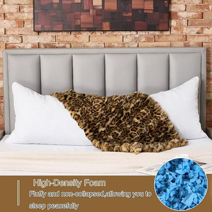 Luxury Shaggy Faux Fur Body Pillow,Fluffy Bed Pillow with Zipper Closure,Soft Decorative Plush Full Long Pillows,Fuzzy Hug Pillow for Living Room Side Sleeper & Pregnancy 20"x54" Tie-dye Lavender