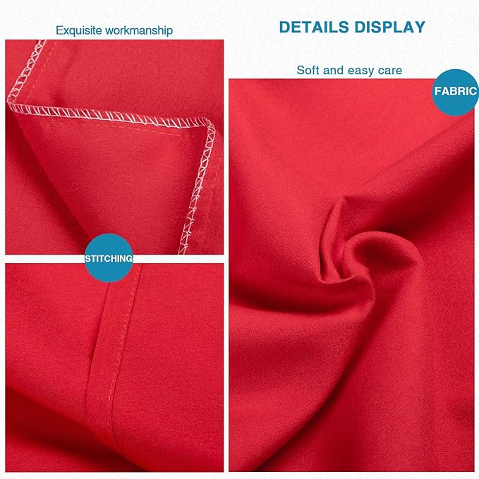 FLXXIE King Pillow Cases Set of 2, Soft Microfiber Pillow Covers with Envelope Closure, Wrinkle, Fade and Stain Resistant Pillowcases, 20x36, Red