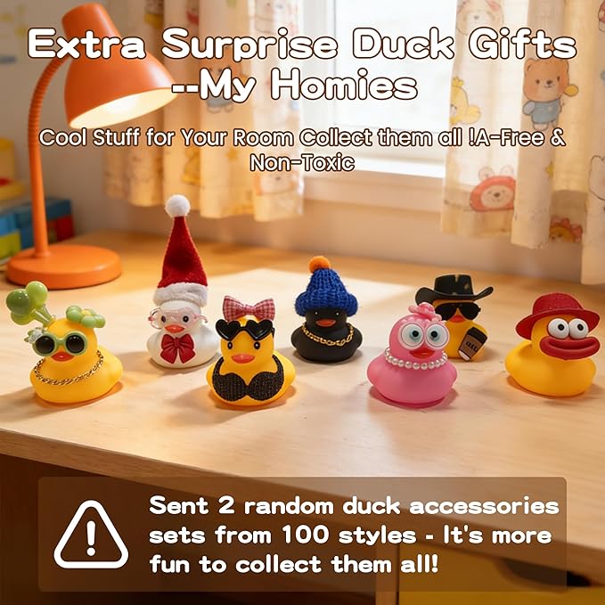 FAMIDUO Lying Flat Duck Night Light, Silicone Dimmable Rechargeable Nursery Night Light, Touch LED Lamp with Rubber Duck Blind Box, BPA-Free Squishy Baby Bedside Light for Breastfeeding,Kids,Toddler