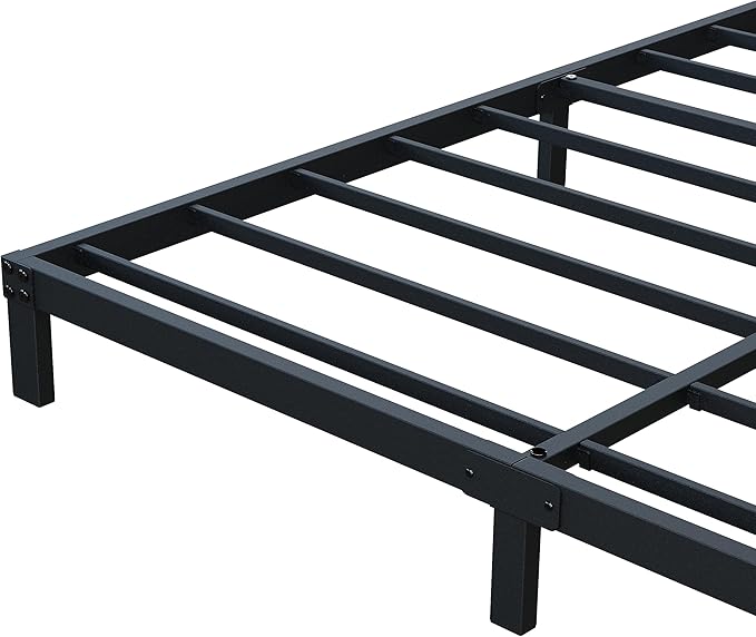Upcanso 7 Inch California King Bed Frame No Box Spring Need, Low Profile Metal Platform Cal King Size Bed Frame, Heavy Duty Support Bedframes California King, Easy Assembly
