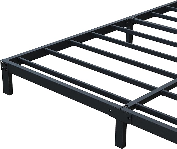 Upcanso 7 Inch Queen Bed Frame No Box Spring Need, Low Profile Metal Platform Bed Frame Queen Size, Heavy Duty Support Bedframes, Easy Assembly