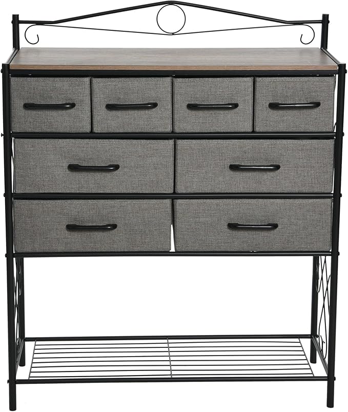 Household Essentials Ashwood Iron Sideboard with Victorian Drawer Detailing