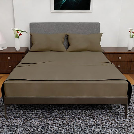 California King Sheet Sets – 4Pcs Cal King Bedding Set, Deep Pocket, Double Brushed Microfiber, Fade Resistant, Soft & Breathable Bed Sheets for Ultimate Comfort(Taupe)