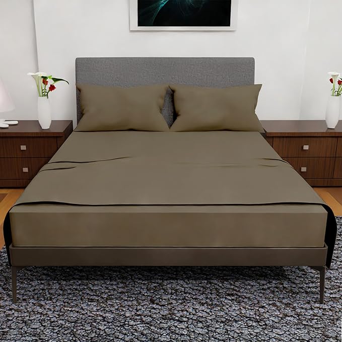 Queen Sheet Set - 4 Piece Bedding - Wrinkle Free, Queen Size Bed Set, Queen Bedding Set 1800 Series Cooling Sheets (Queen, Taupe)