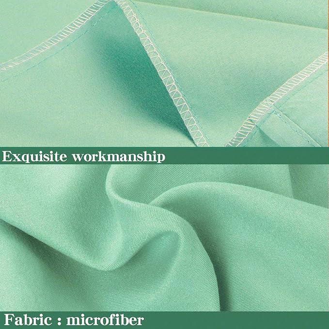 NTBAY Standard Pillowcase Set - 2 Pack Brushed Microfiber 20x26 Pillowcases - Soft, Wrinkle-Free, Fade-Resistant, Stain-Resistant, Sea Green Pillowcases with Envelope Closure - 20x26 Inches, Sea Green