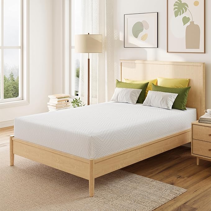 MLILY Full Mattress in a Box, 10 inch Mattresses for Platform Bed Double Size Daybed Bunk, Green Tea Memory Foam Medium Firm