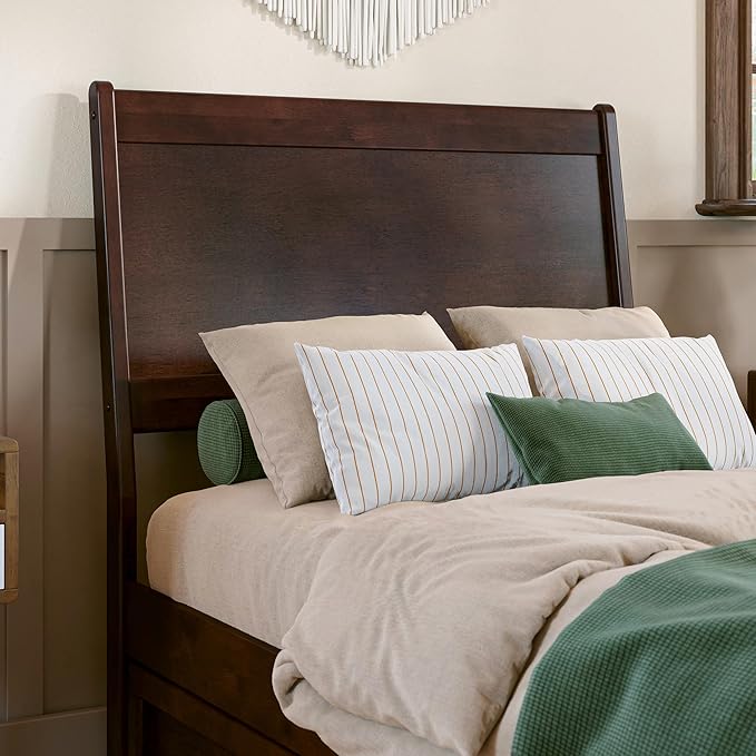 AFI, Casanova Twin Solid Wood Panel Headboard, Walnut