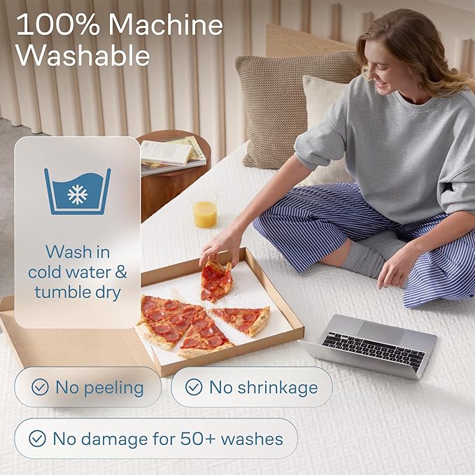 100% Waterproof Queen Mattress Protector - 360 Pad Protection Against Spills, Stains & Accidents for Parents & Pet Owners - Noiseless & Cooling Viscose Made from Bamboo (White)