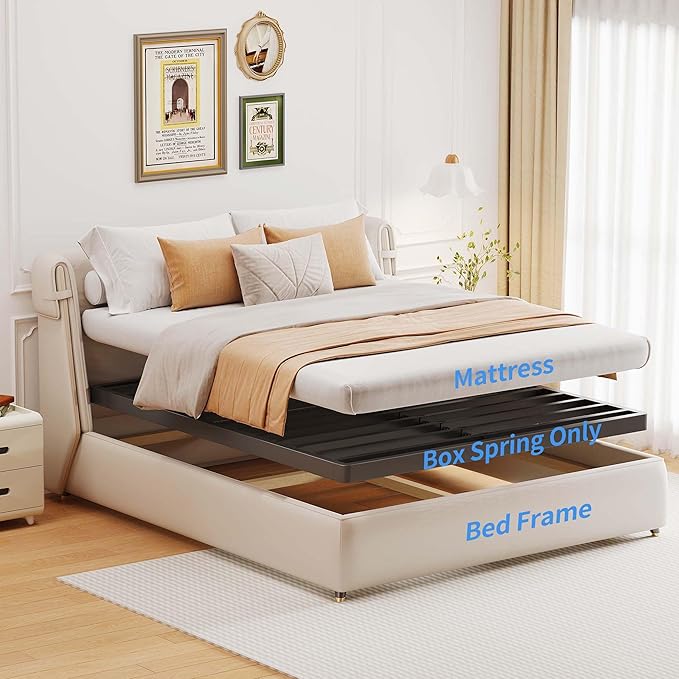 ROIL 2 Inch King Metal Box Spring Low Profile, Bunkie Board Bed Slat Replacement with Round Corners, 3500 lbs Capacity Heavy Duty Steel Slats, Easy Assembly, Noise Free