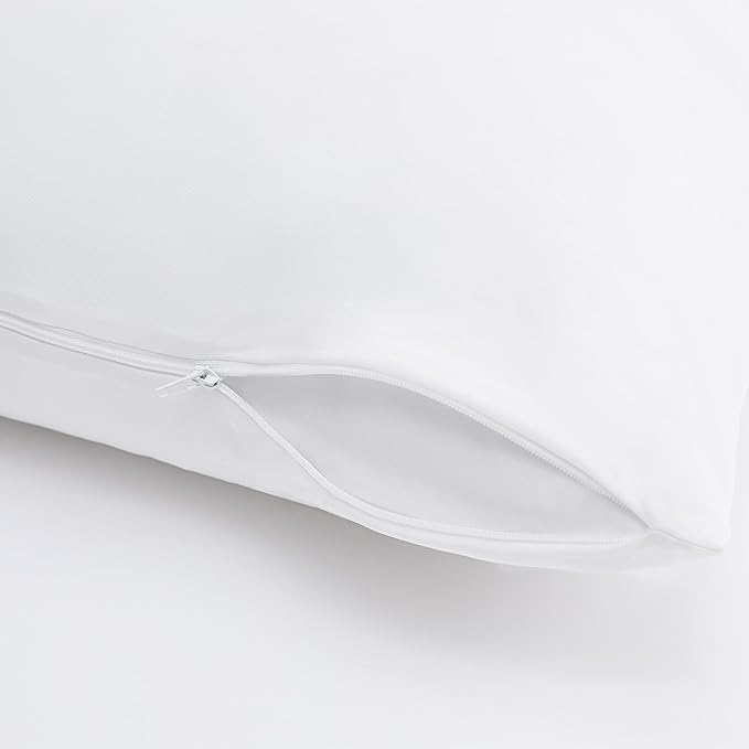 Serta Power Chill Cooling Pillow Protectors,Stain Resistant and Zippered Pillow Protector,Protects-Pillow from Dust and Dirt,King,White,2 Count (Pack of 2)