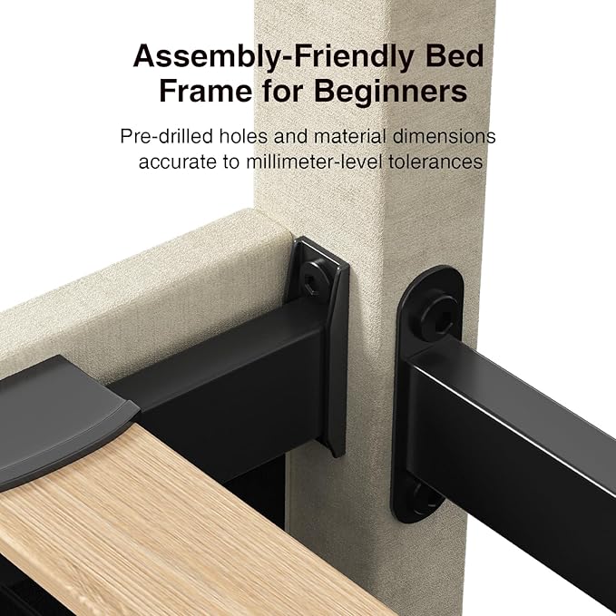 Novilla King Size Bed Frame with Storage Drawers, King Bed Frame and Headboard, King Bed Frame with LED Lights, Charging Station and Adjustable Headboard, No Box Spring Needed, White Velvet