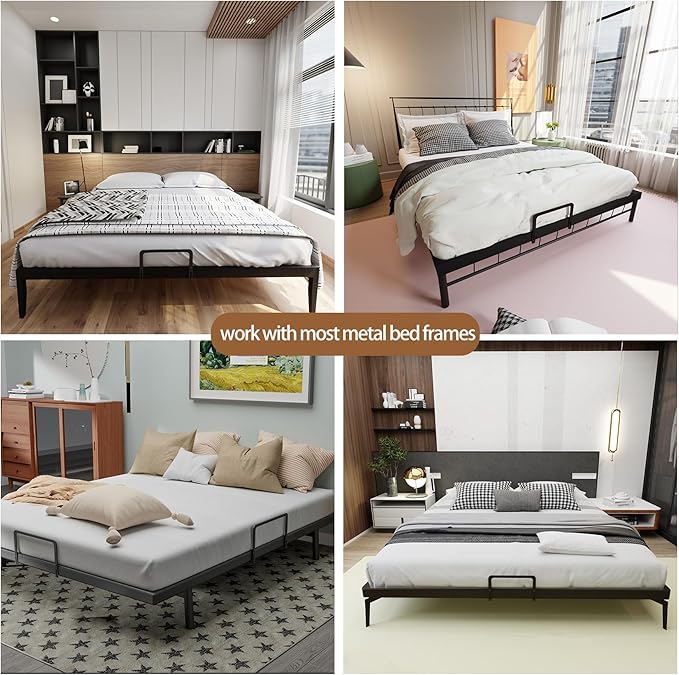 Metal Bed Frame Mattress Slide Stopper(H5.2) 4Pcs Keeping Mattress from Sliding for Foot of Adjustable Beds