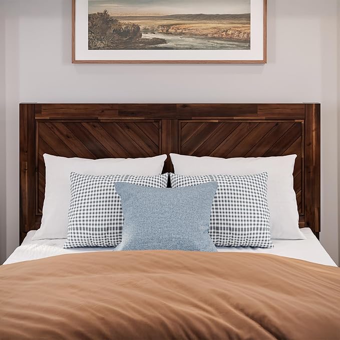 AFI, Canyon Full Solid Wood Rustic Farmhouse Headboard, Barnwood