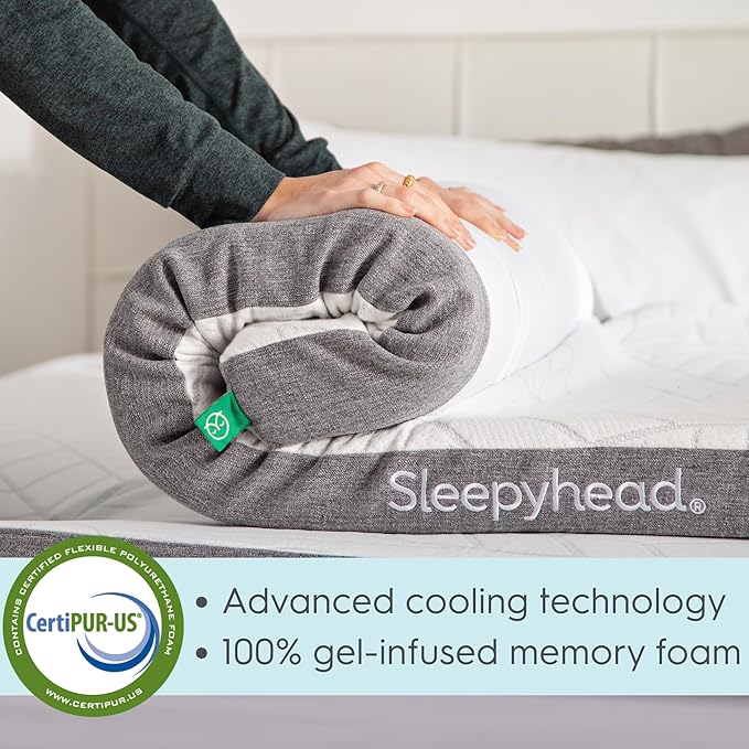 Sleepyhead King Mattress Topper 3 Inch, Cooling Gel Memory Foam, King Size Mattress Topper for Pressure Relief, Removable Washable Cover, CertiPUR-US Certified, Mattress Pad King (King 3")