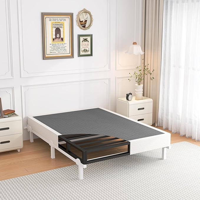 ROIL 5 Inch Twin Size Box Spring, Heavy Duty Metal Low Profile Bed Base Mattress Foundation with Fabric Cover, 3500lbs Max Weight Capacity, Easy Assembly, Noise Free, Non-Slip