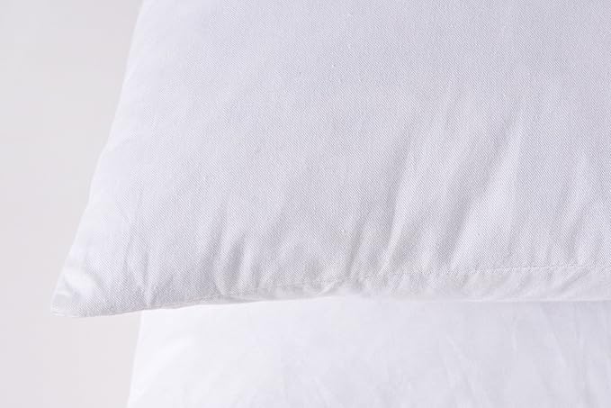 Set of 2 Feather and Down Pillow Insert, 14x14 Square Decorative Throw Pillow Insert, Cotton, White