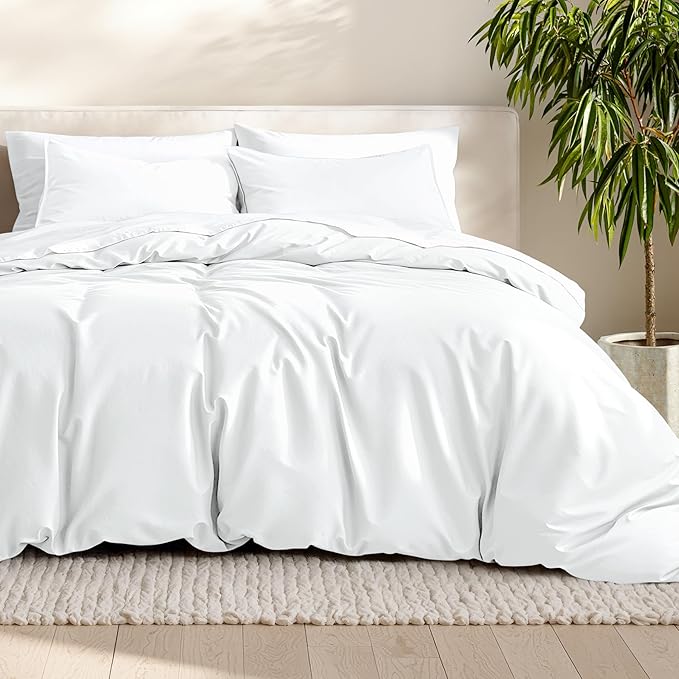 Bare Home Bedding Duvet Cover King Size - Premium 1800 Super Soft Collection - Lightweight, Cooling - Soft Breathable Bedding Duvet Cover (King, White)