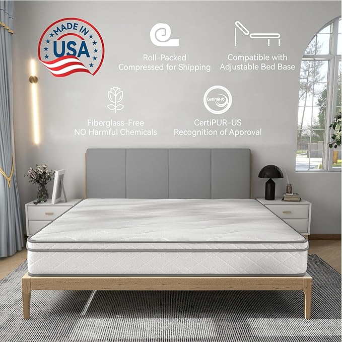 Softa Queen Adjustable Bed Frame with 10" Gel Memory Foam Mattress, Synchronized Head & Foot Lift, Electric Bed Base with Remote Control, 900 LBS Capacity, Whisper Quiet Motor, CertiPUR-US Certified