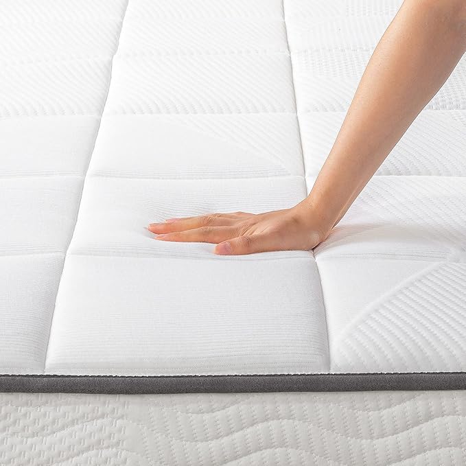 Mellow 6 Inch Classic Bonnell Spring Mattress, Comfort Foam Top with Innerspring Base, CertiPUR-US Certified Foam, Full,White