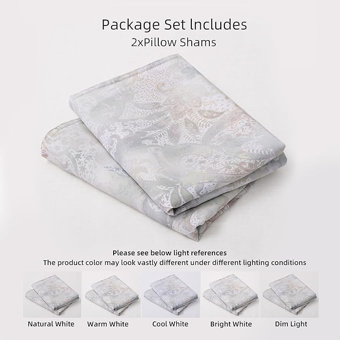 CHUFFED 100% French Linen Pillow Cases Beige Iris Print, Farmhouse Floral Stone Washed Pillow Shams with Envelope Closure Soft Breathable Vintage Pillow Covers for Decor,20x36 inches