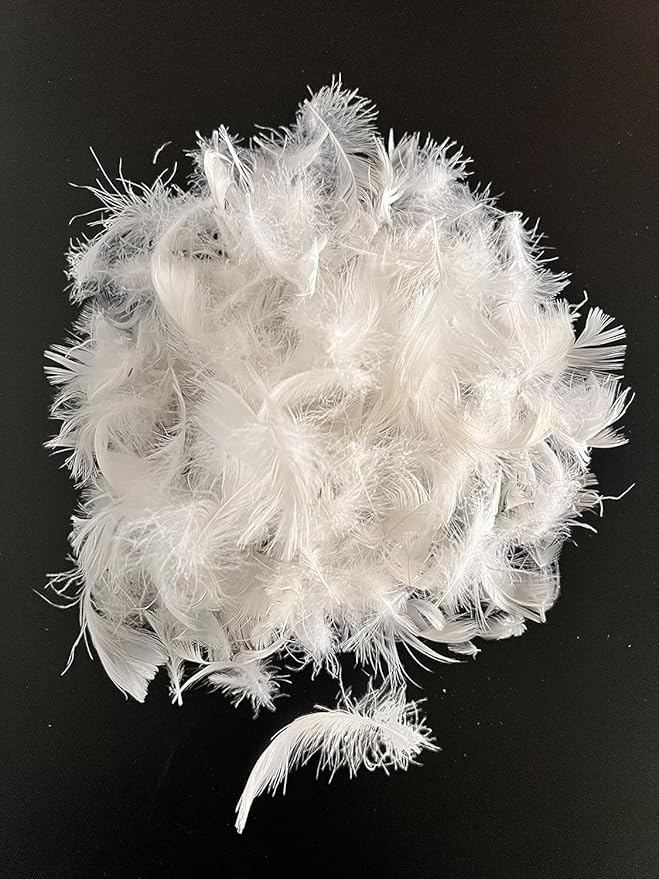 Bulk Goose Down Feather Stuffing & Fill – Hypoallergenic Pillow Filling, Repair, Restuff, Fluff for Couch Cushions, Comforters, Jackets5/95-8Lb DIY