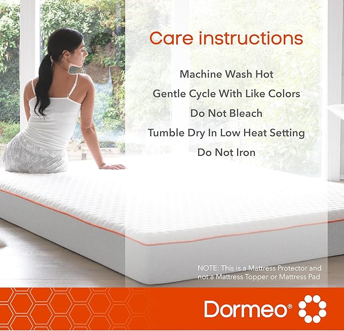 Dormeo Premium Mattress Protector, Twin XL, with Cooling Technology, Waterproof, 80” L x 39” W x 18” H
