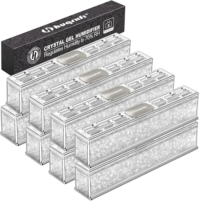 Pre-Filled Cigar Humidifier (8-pack)– Ready-to-Use Crystal Gel Humidifier, Cigar Humidor Accessories, Maintains Ideal 65-70% Cigars Humidity