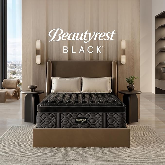 Beautyrest Black Series Four 17.5" Firm Summit Pillow Top California King Mattress - Breathable, Cooling, and Supportive - CertiPUR-US Certified, 100-Night Sleep Trial, and 10-Year Limited Warranty