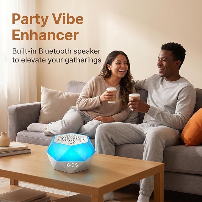 White Noise Sound Machine, Baby Sound Machine for Sleeping, 8 Night Light Colors, 32 Soothing Sounds, 4 Timer, Smart App & Touch Control, Portable Sleep Machines for Baby Kids Adults Home Travel