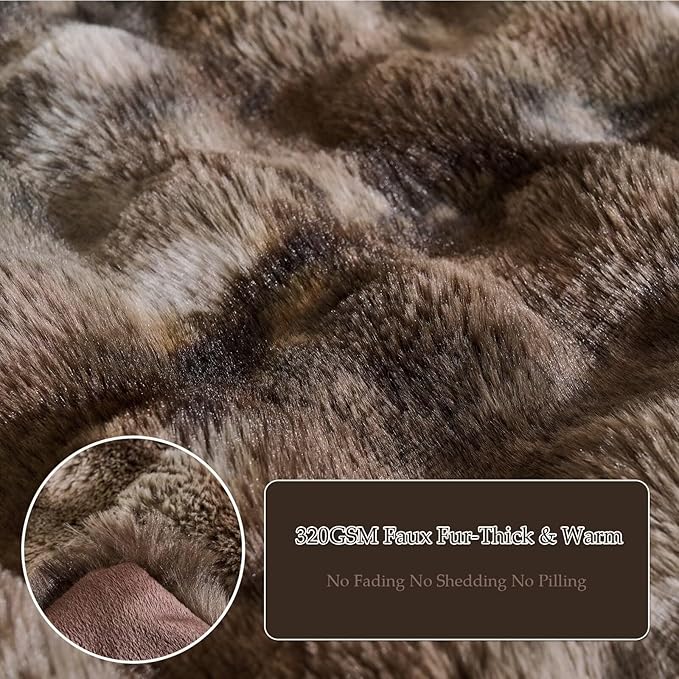Luxury Shaggy Faux Fur Body Pillow,Fluffy Bed Pillow with Zipper Closure,Soft Decorative Plush Full Long Pillows,Fuzzy Hug Pillow for Living Room Side Sleeper & Pregnancy 20"x54" Tie-dye Coffee