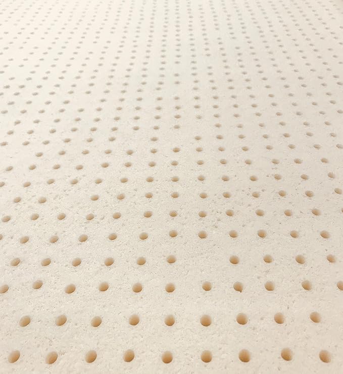 OrganicTextiles 3” Inch Organic Latex Mattress Topper Pad with Rayon Derived from Bamboo Covering (Queen Size, Medium), GOLS Certified, Cooling and Breathable, Made in USA, Hypoallergenic and Soft