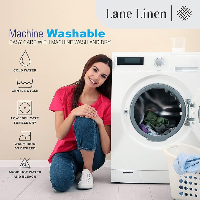 LANE LINEN Queen Size Sheet Set – 450 Thread Count Natural 100% Cotton Sheets, Cooling Bed Sheets, Durable Bedding for Daily Use, Fade Resistant, Snug Fit 15" Deep Pocket Fitted Sheet – Black