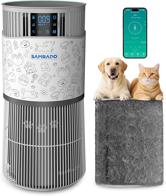 Air Purifier for Home Pets Large Room up to 4000 Sq Ft, H13 HEPA Whole House Air Purifier for Pet Hair Litter Box Odor, Aromatherapy, Smart WiFi, Washable Filter, 22dB Quiet for Bedroom