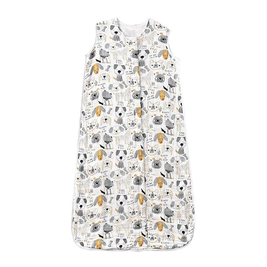 TADO MUSLIN Toddler Sleep Sack 2-4T, 0.5 TOG Lightweight Wearable Blanket, 100% Organic Cotton Muslin, Sleeveless, 2-Way YKK Zipper, OEKO-TEX Certified, Pup