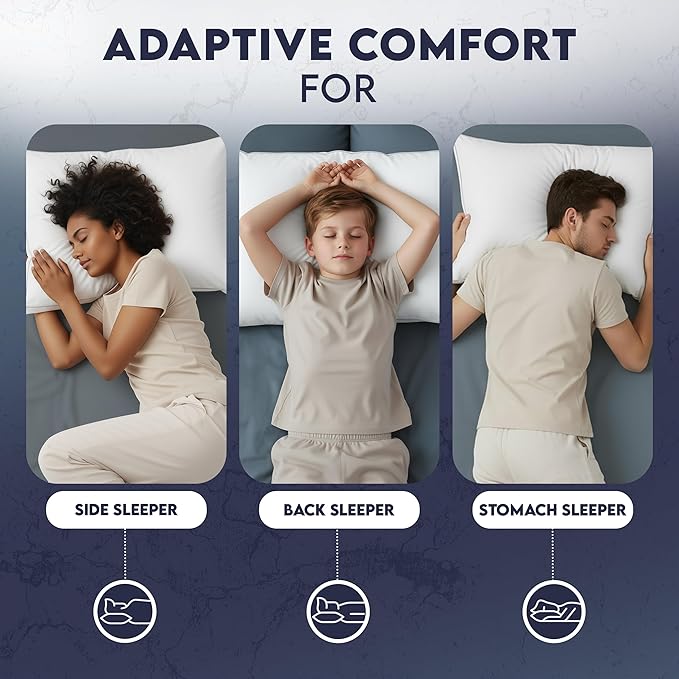 Utopia Bedding Bed Pillows for Sleeping Queen Size (White), Set of 4, Soft & Fluffy Pillow with Down Alternative Filling, Cooling, Hotel Quality, Gusseted Pillow for Back, Stomach or Side Sleepers