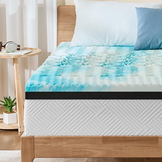 Firm Mattress Topper Full Size 3 Inch, Pain Relieving Foam Bed Topper for Extra Support, 5-Zone Memory Foam&High-Density Foam Mattress Pad, CertiPUR-US Certified