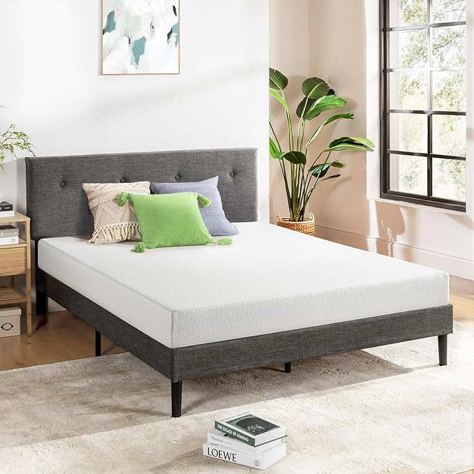 Best Price Mattress 6 inch Twin Mattress Bed-In-A-Box, Green Tea Memory Foam, White
